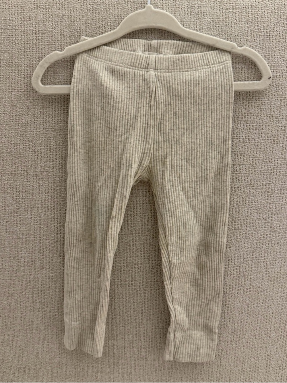 Jamie Kay Kids Ribbed Leggings in Light Beige